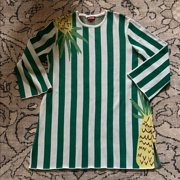 STAUD | Dresses | Staud Green And White Striped Mini Dress | Poshmark STAUD | Dresses | Staud Green And White Striped Mini Dress | Poshmark